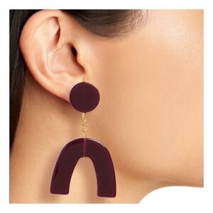 Madewell Burgundy Arch Earrings